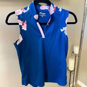 Fringe| Sleeveless Golf Polo | Women’s Sleeveless Polo | Size S